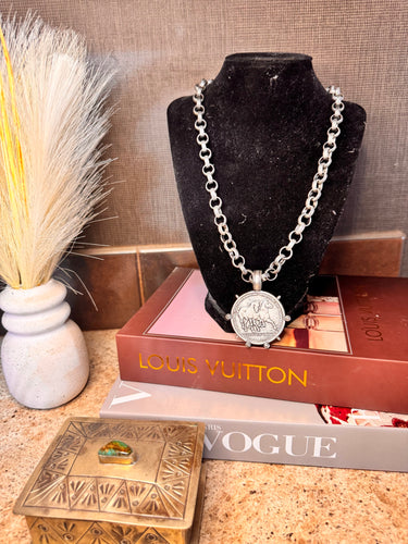 Silver Chain Horse Pendant necklace