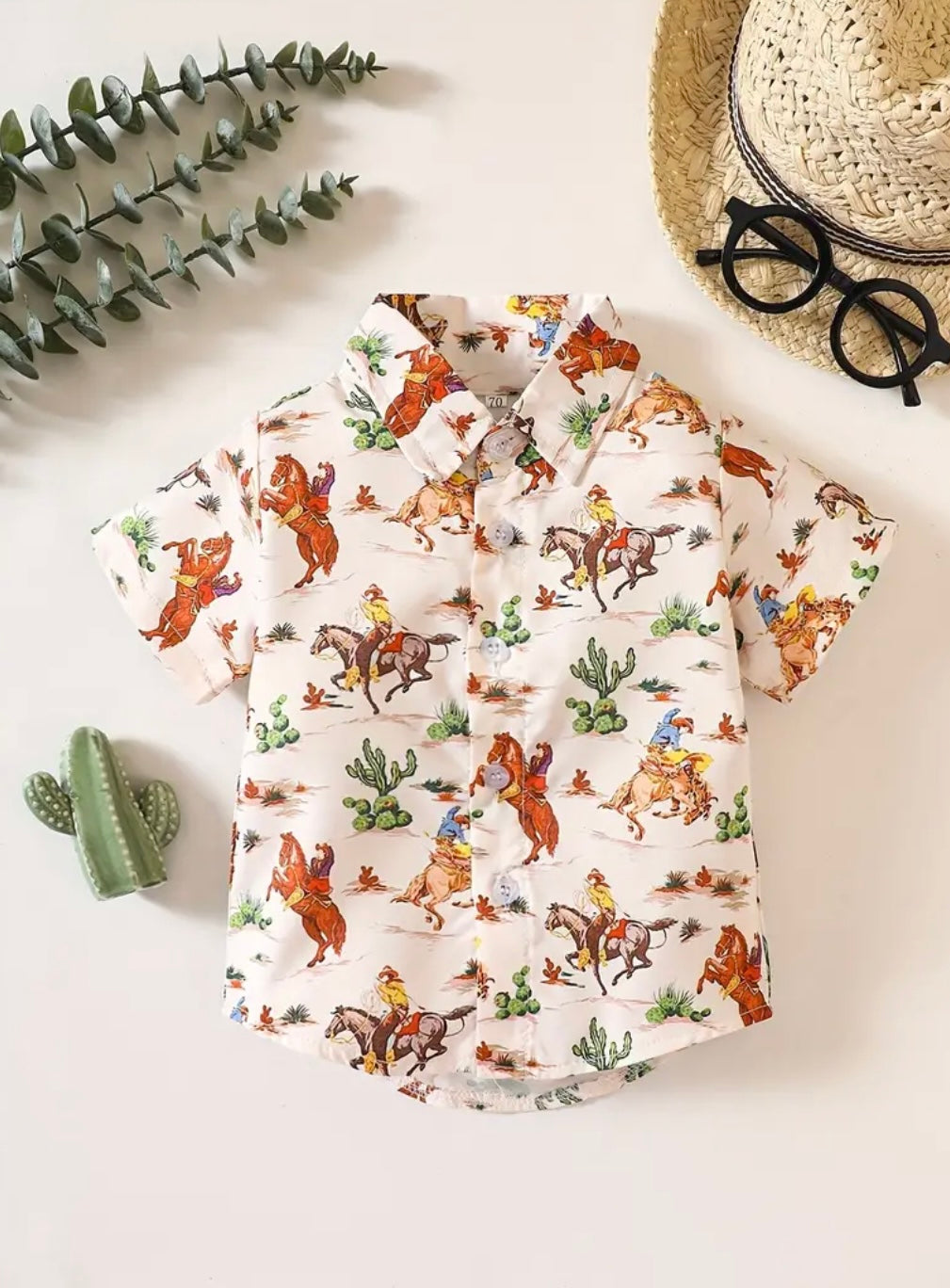 Little cowboy button up shirt