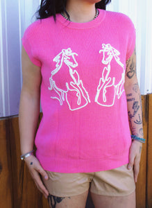 Pink Pony sweater vest