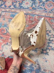Clear Cowhide Heels