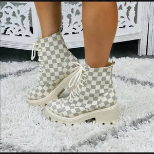 Checkered Army Boots