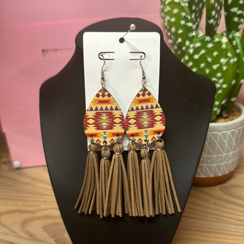 Aztec tassel earrings