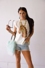 Horse Sweater Vest: White