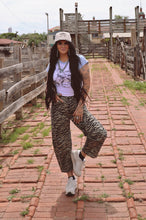 Zebra Barrel Jean
