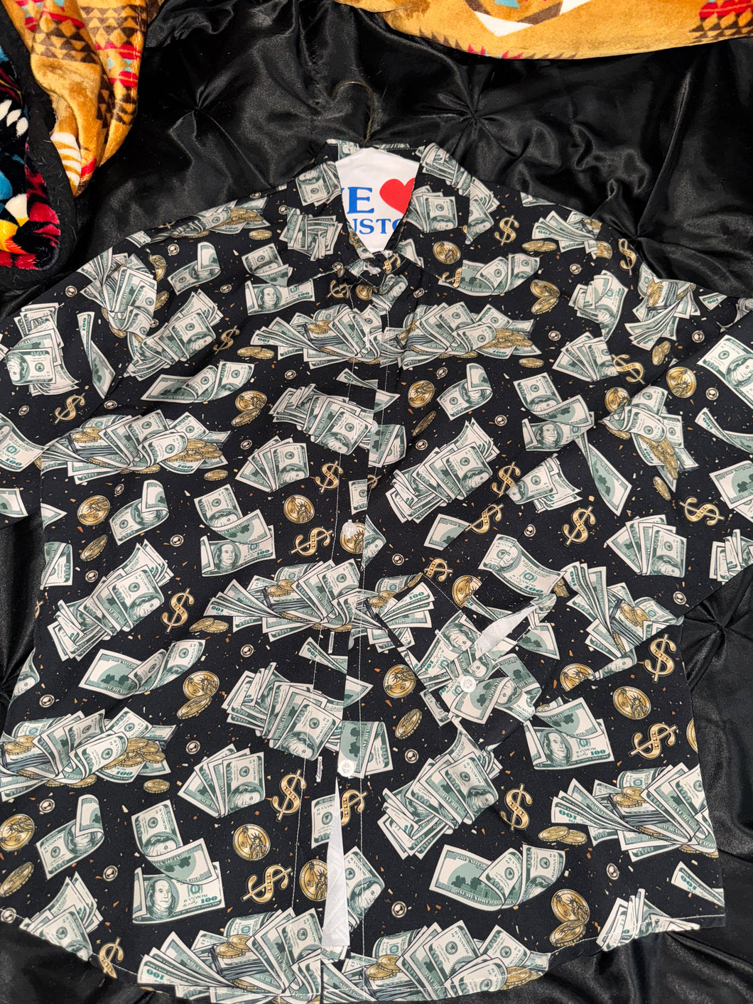 Money button down blouse