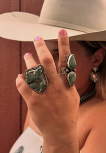 Turquoise adjustable rings
