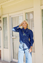Denim Bow tie Blouse