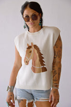 Horse Sweater Vest: White