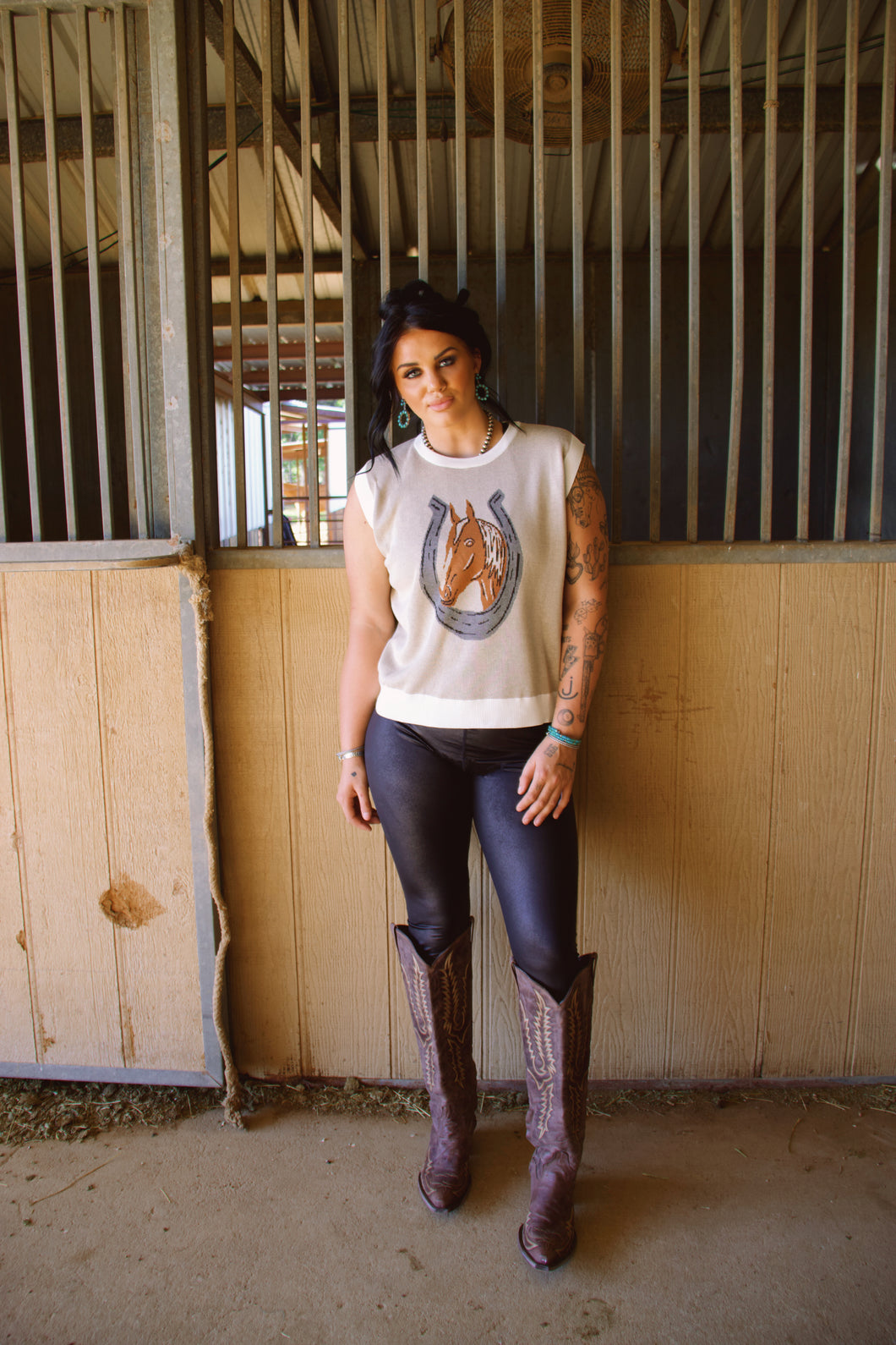 Faux leather leggings