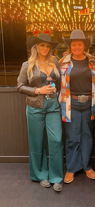 Green satin silk pants