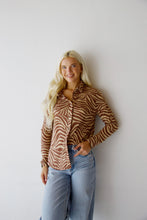 Zebra Knit Top