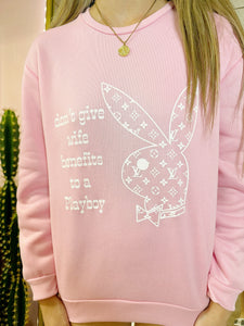 Don’t give wife benefits to a Playboy sweatshirt