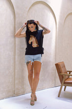 Horse Sweater Vest: Black