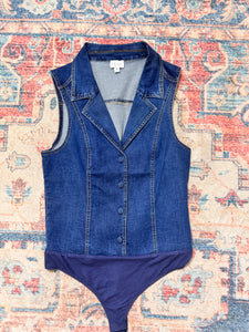 Denim bodysuit