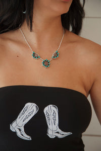 Turquoise & Chocolate moonstone lariat necklace