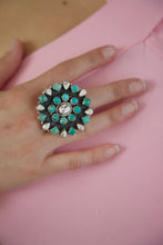 Turquoise& white buffalo ring