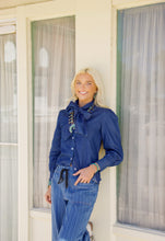 Denim Bow tie Blouse