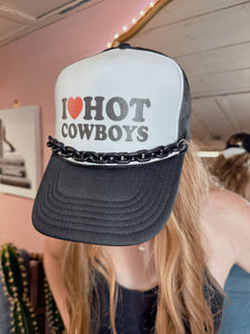 I heart hot Cowboys trucker cap