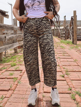Zebra Barrel Jean
