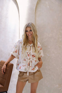 Cowgirl print Bow Top