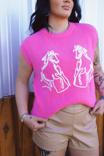 Pink Pony sweater vest