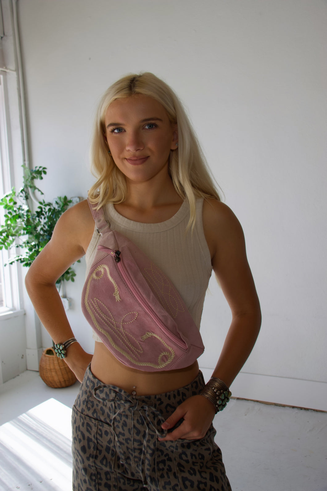 Suede Leather Fanny (Avl in 3 colors)