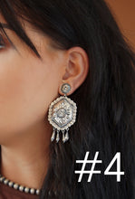 Sterling Silver Concho style earrings