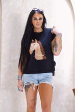 Horse Sweater Vest: Black